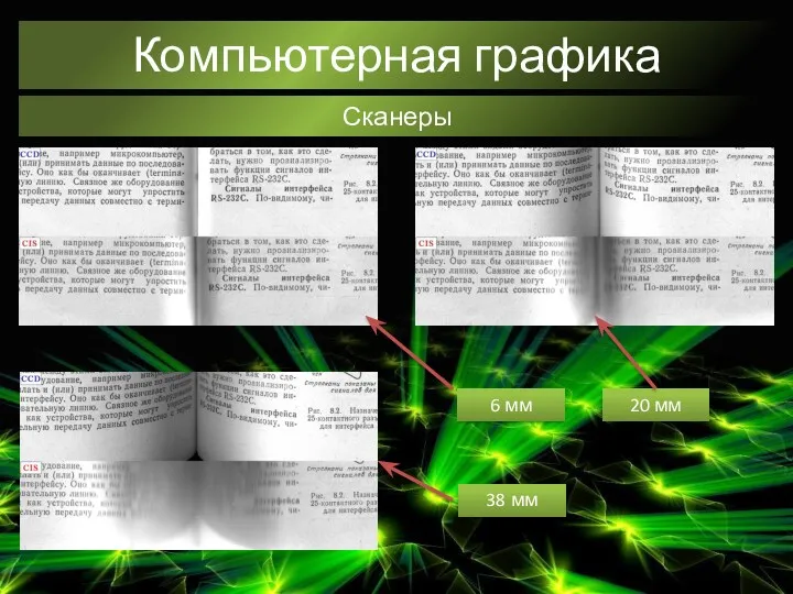 Компьютерная графика Сканеры 6 мм 20 мм 38 мм