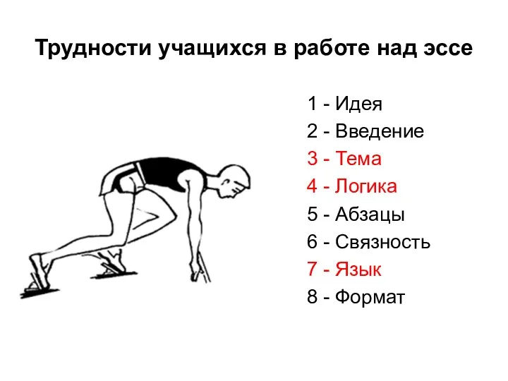 Трудности учащихся в работе над эссе 1 - Идея 2