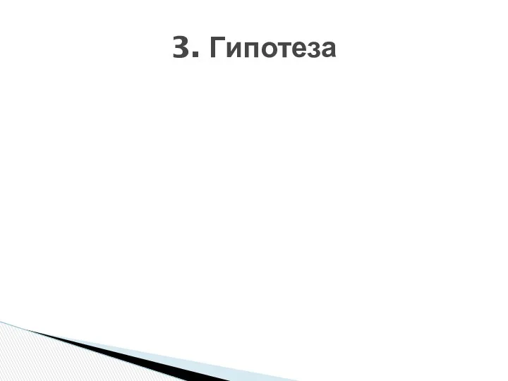 3. Гипотеза