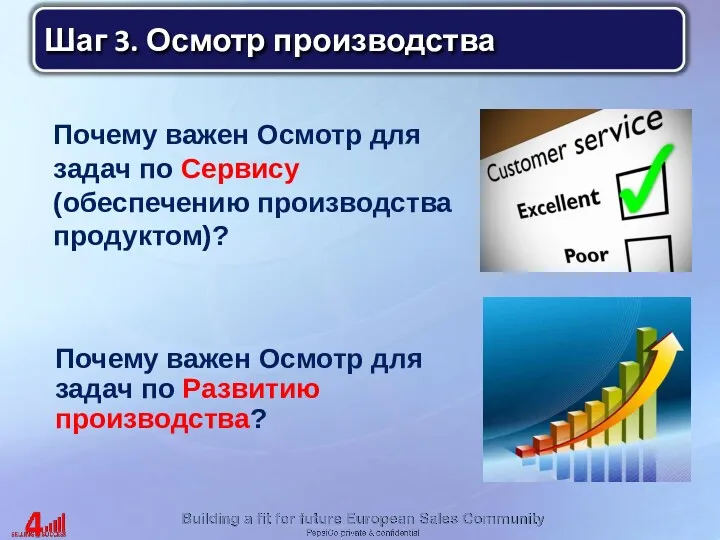 Почему важен Осмотр для задач по Сервису (обеспечению производства продуктом)?