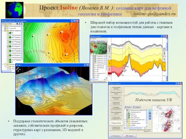 Проект Isoline (Яковлев В.М. ): создание карт для нефтяной геологии