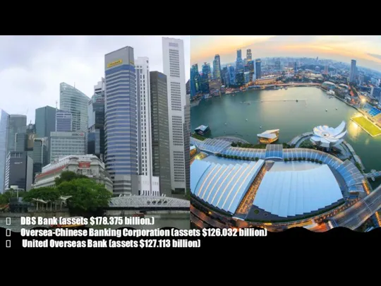 DBS Bank (assets $178.375 billion.) Oversea-Chinese Banking Corporation (assets $126.032 billion) United Overseas