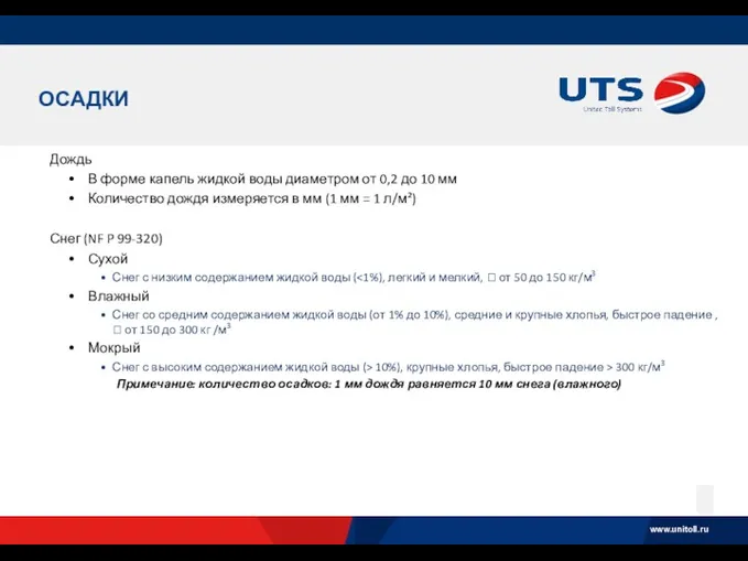 ОСАДКИ Дождь В форме капель жидкой воды диаметром от 0,2