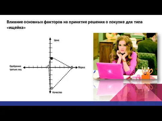 Влияние основных факторов на принятие решения о покупке для типа «ищейка»