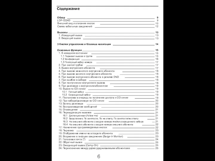 Обзор LDP-7224D Внешний вид и описание кнопок Схема кабельных соединений