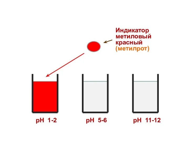 Индикатор метиловый красный (метилрот) рН 1-2 рН 5-6 рН 11-12