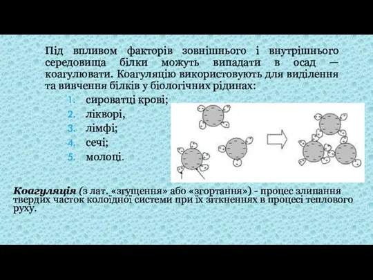 Під впливом факторів зовнішнього і внутрішнього середовища білки можуть випадати