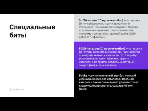 Специальные биты SUID (set user ID upon execution) — установка