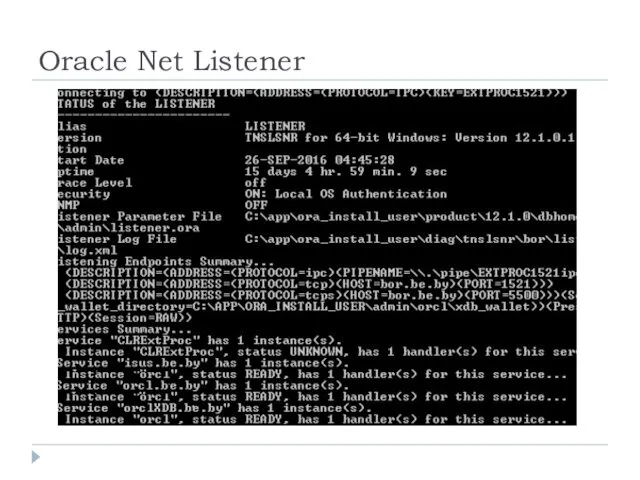 Oracle Net Listener