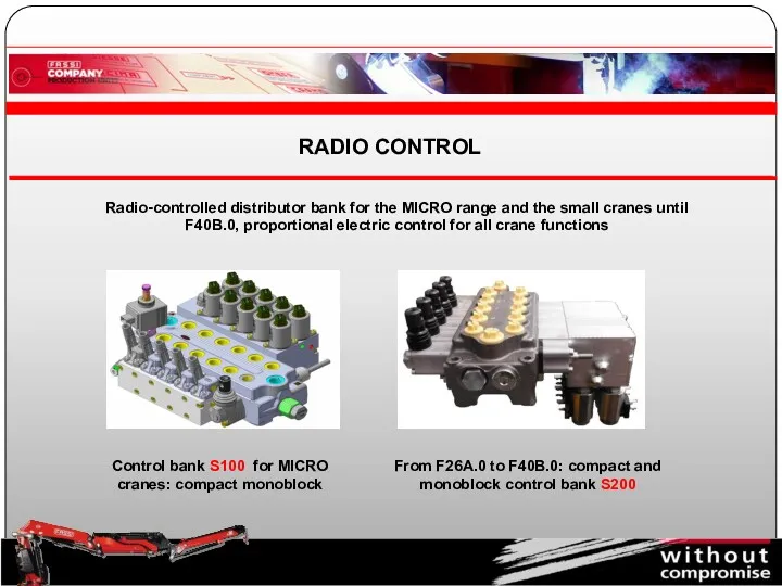 Radio-controlled distributor bank for the MICRO range and the small