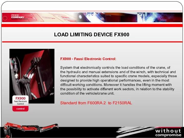 LOAD LIMITING DEVICE FX900 Standard from F600RA.2 to F2150RAL FX900