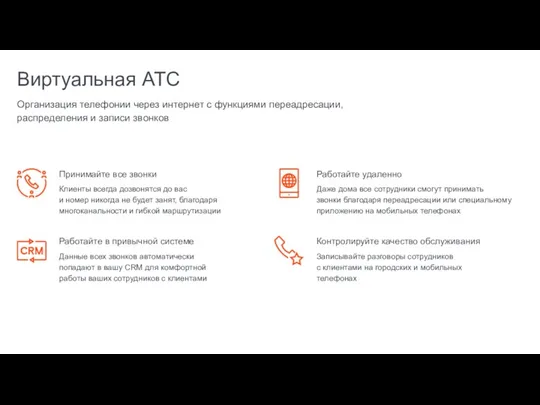 Виртуальная АТС Организация телефонии через интернет с функциями переадресации, распределения