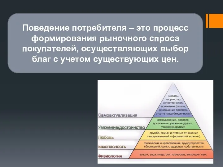 Поведение потребителя – это процесс формирования рыночного спроса покупателей, осуществляющих выбор благ с учетом существующих цен.