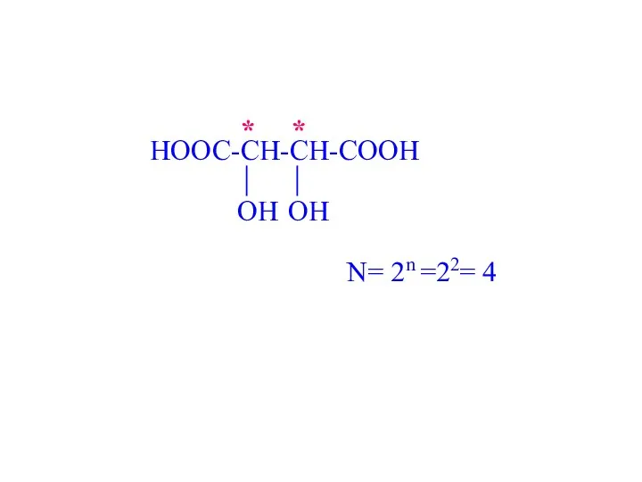 * * N= 2n =22= 4