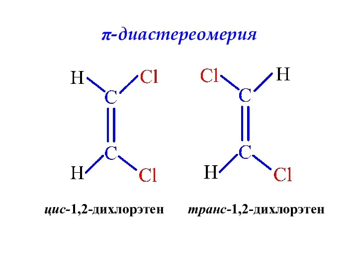 π-диастереомерия цис-1,2-дихлорэтен транс-1,2-дихлорэтен