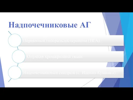 Надпочечниковые АГ