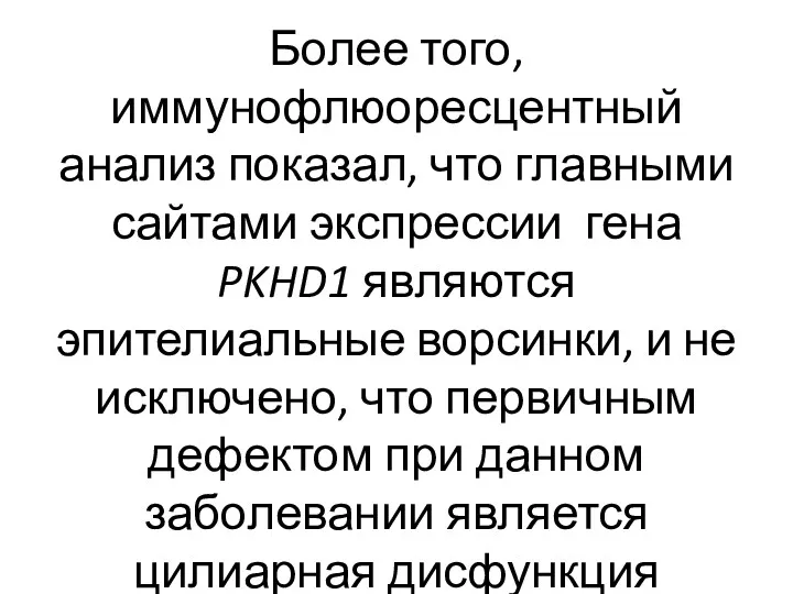 Более того, иммунофлюоресцентный анализ показал, что главными сайтами экспрессии гена