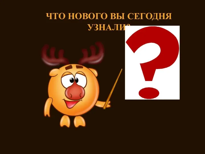 ЧТО НОВОГО ВЫ СЕГОДНЯ УЗНАЛИ?