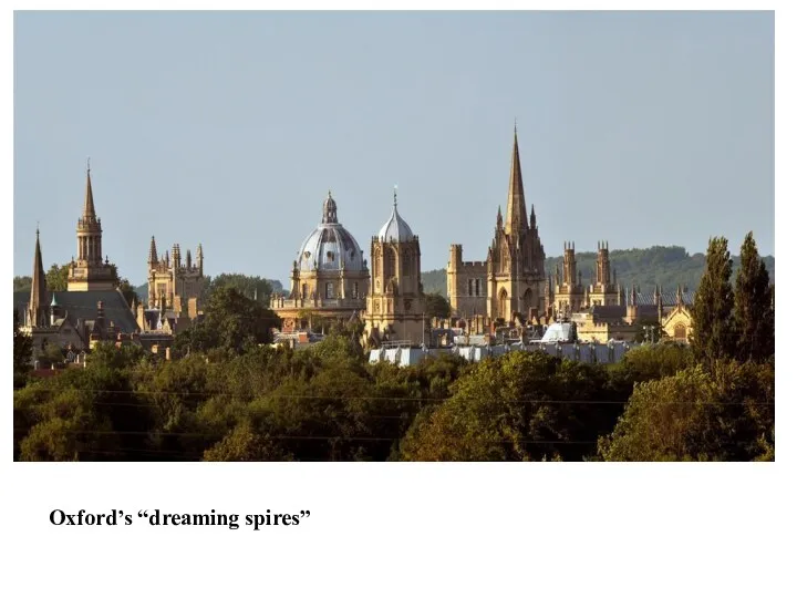 Oxford’s “dreaming spires”