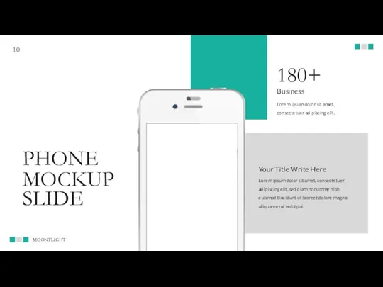 PHONE MOCKUP SLIDE Your Title Write Here Lorem ipsum dolor