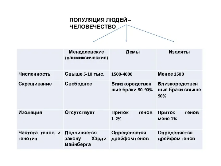 ПОПУЛЯЦИЯ ЛЮДЕЙ – ЧЕЛОВЕЧЕСТВО