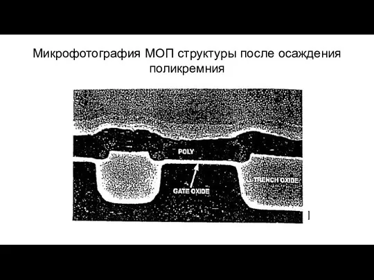 Микрофотография МОП структуры после осаждения поликремния [ 4 ]