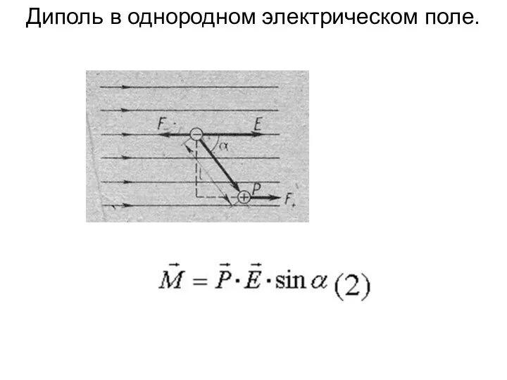 Диполь в однородном электрическом поле.