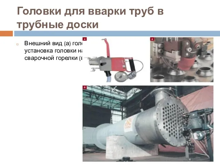 Головки для вварки труб в трубные доски Внешний вид (а)