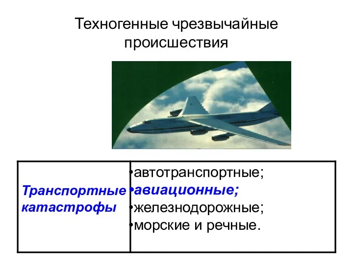 Техногенные чрезвычайные происшествия