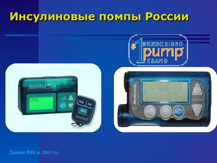 Инсулиновые помпы России Данные IMS за 2005 год