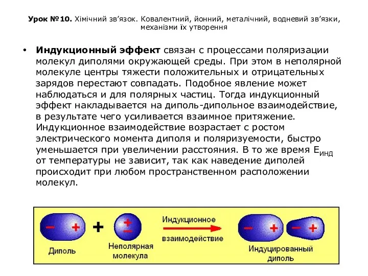 Урок №10. Хімічний зв’язок. Ковалентний, йонний, металічний, водневий зв’язки, механізми