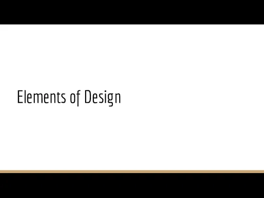 Elements of Design