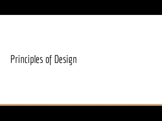 Principles of Design