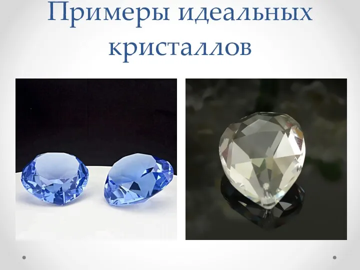 Примеры идеальных кристаллов