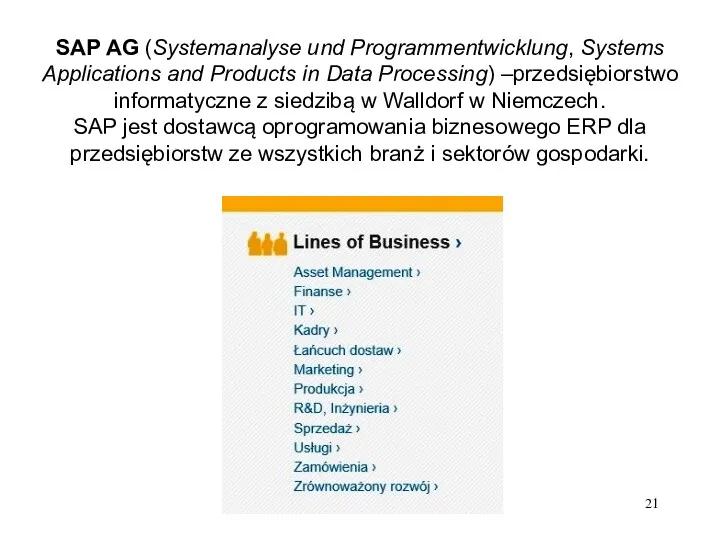 SAP AG (Systemanalyse und Programmentwicklung, Systems Applications and Products in