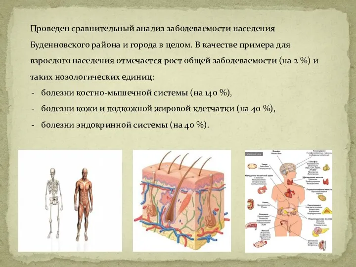 Проведен сравнительный анализ заболеваемости населения Буденновского района и города в