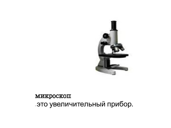 микроскоп – это увеличительный прибор.