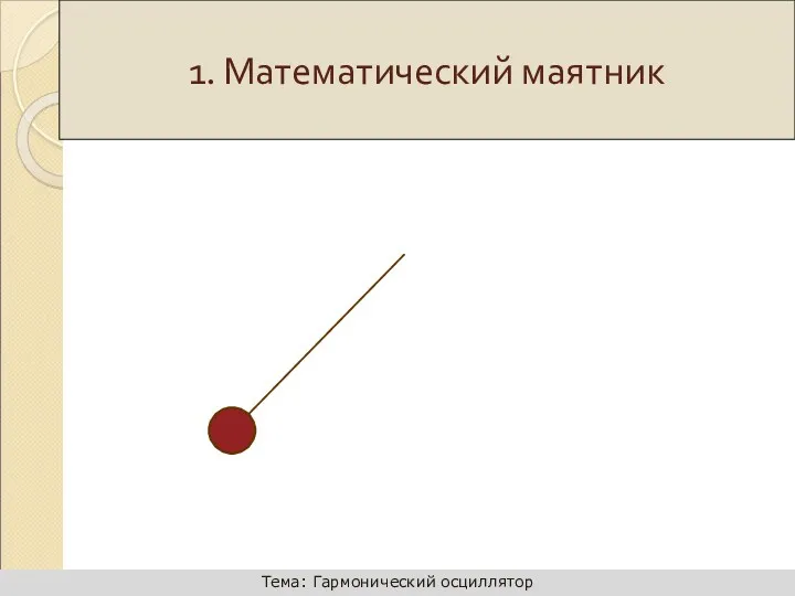 1. Математический маятник