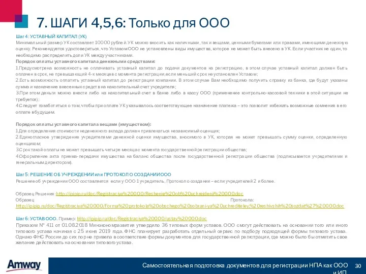 Самостоятельная подготовка документов для регистрации НПА как ООО и ИП