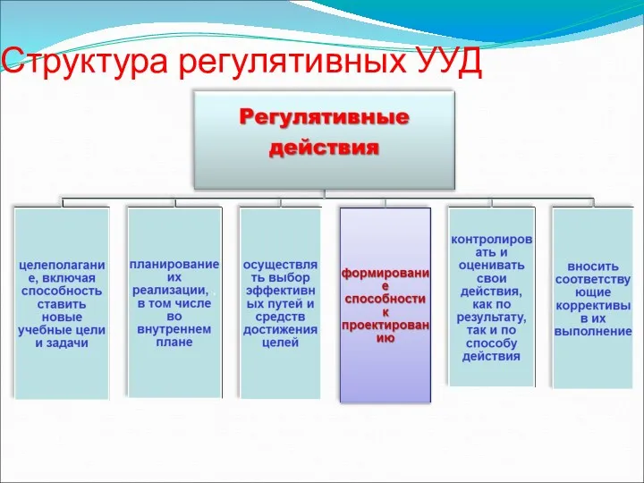 Структура регулятивных УУД