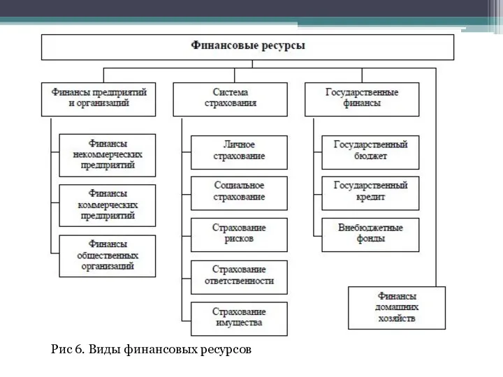 Рис 6. Виды финансовых ресурсов