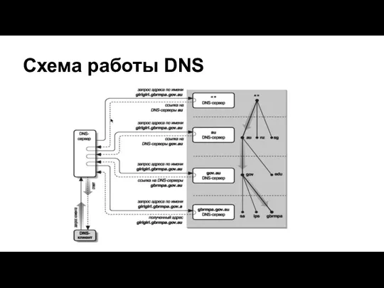 Схема работы DNS