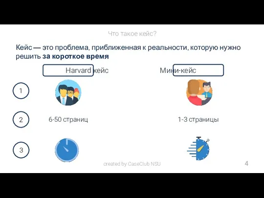 Кейс — это проблема, приближенная к реальности, которую нужно решить за короткое время