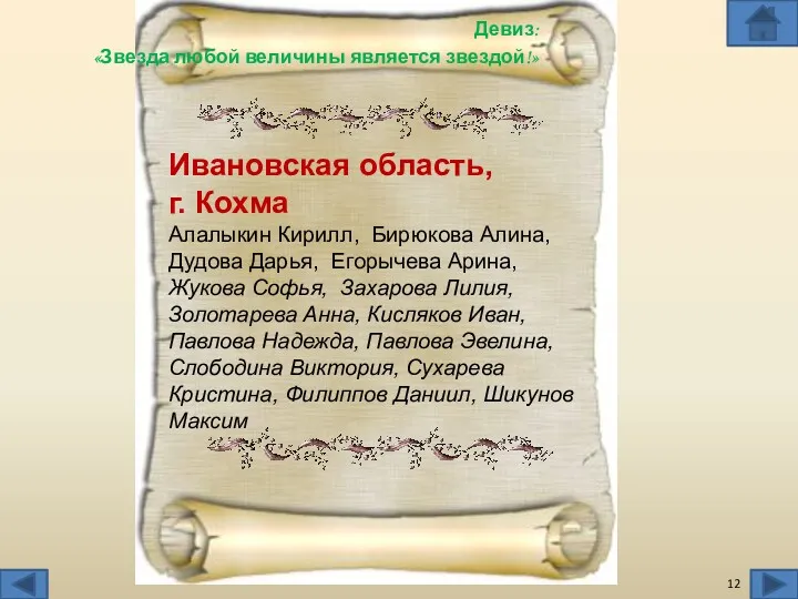 Ивановская область, г. Кохма Алалыкин Кирилл, Бирюкова Алина, Дудова Дарья,