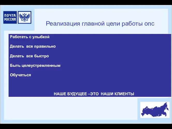 Реализация главной цели работы опс