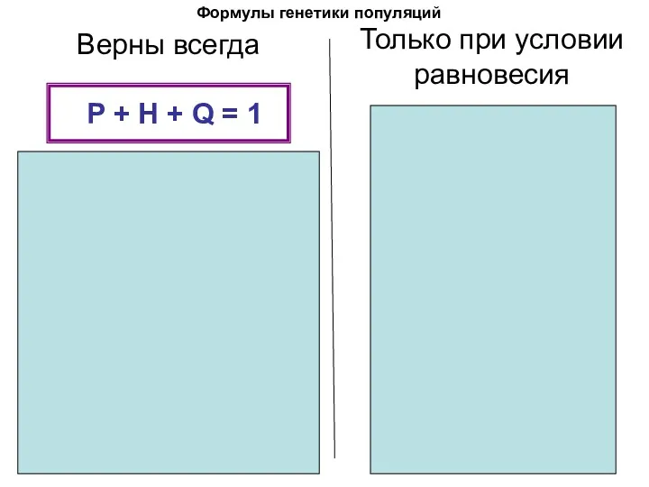 q = √ Q Верны всегда Только при условии равновесия