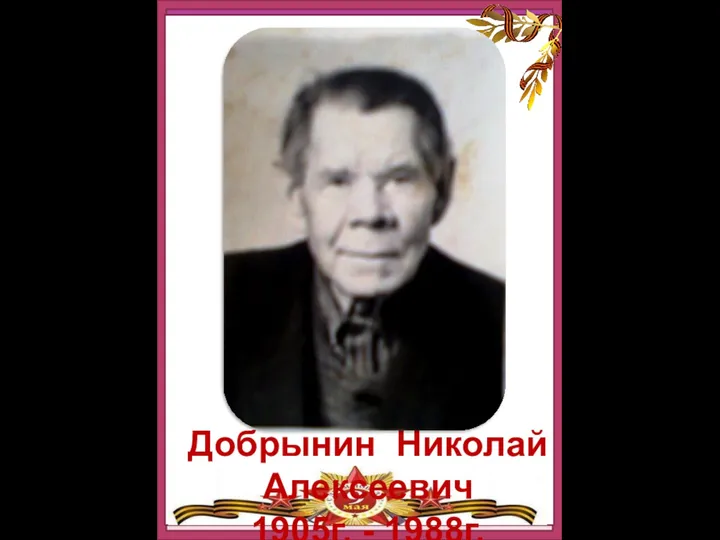 Добрынин Николай Алексеевич 1905г. - 1988г.