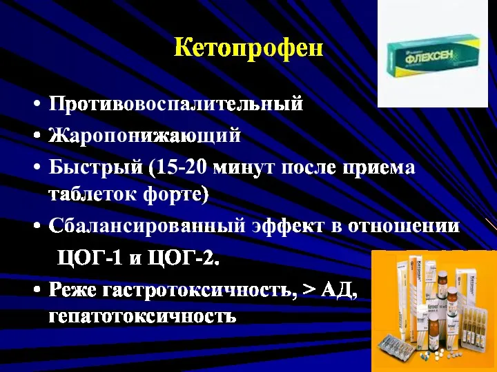 Кетопрофен Противовоспалительный Жаропонижающий Быстрый (15-20 минут после приема таблеток форте)