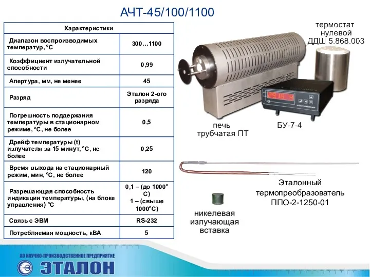 АЧТ-45/100/1100 Эталонный термопреобразователь ППО-2-1250-01