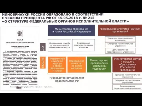 Организационная структура системы управления в образовании.